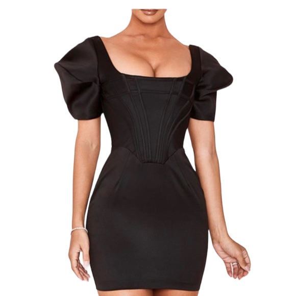 House of CB Niladi Corset Mini Black Dress - Picture 2 of 16